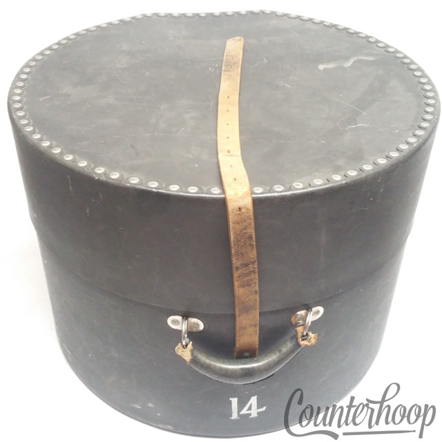 Leedy 12-14x18"Bass Drum/Marching Tom Hard Shell Drum Case Fiber USA Vintage 40s — main photograph