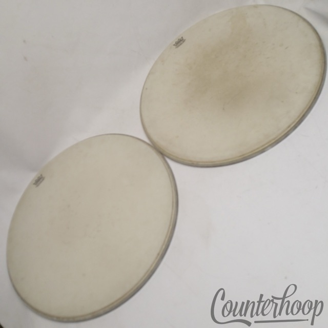 Remo 2x 18" Ambassador Batter White Coated Floor Tom Drum Heads Weather King USA — main photograph