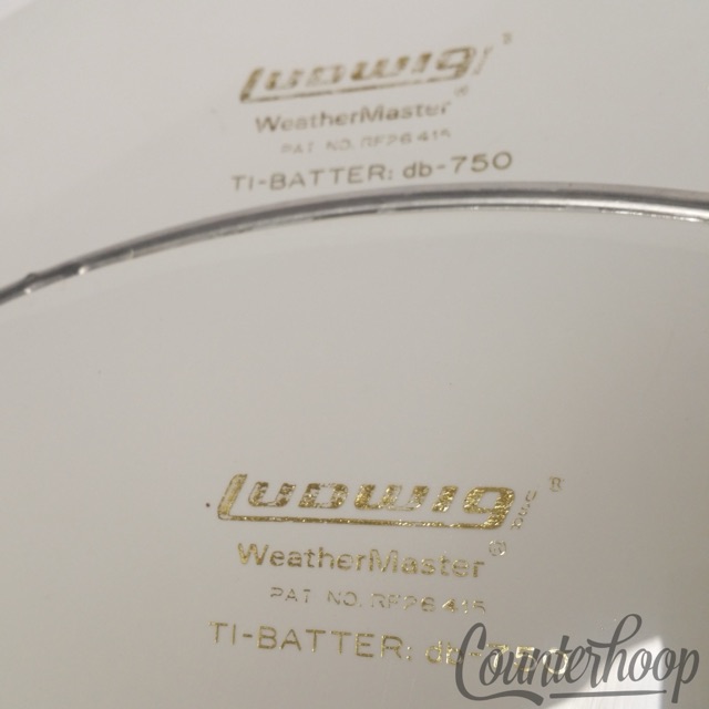 Ludwig 2x 18" WeatherMaster db-750 Floor Tom Drum Heads TI-Batter Vintage 70s* — main photograph