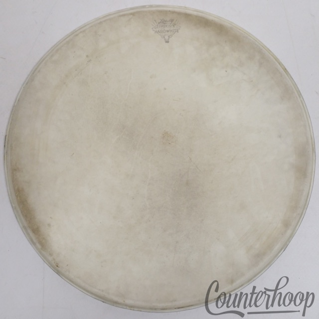 Leedy 16"Calf Skin Floor Tom Drum Head Steel Timpani Hoop Superior Hardwhite USA — main photograph