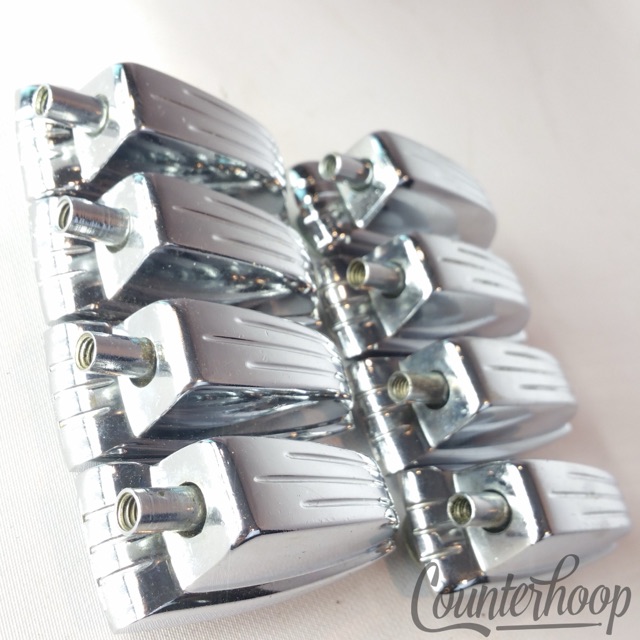 Ludwig 8x Bass Drum/Floor Tom Lugs Vintage Chrome Long Swivel Large Classic 60s — main photograph