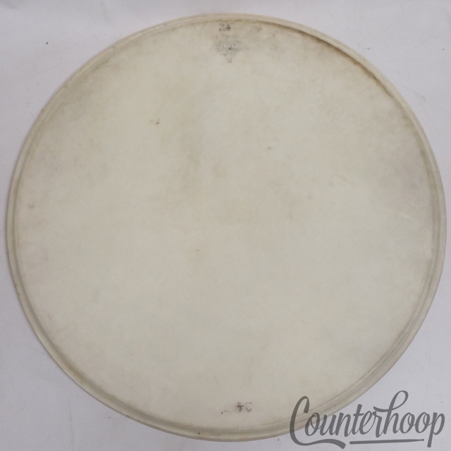 Leedy 18"Calf Skin Bass Drum/Floor Tom Head Maple Flesh Hoop Superior Hardwhite* — main photograph