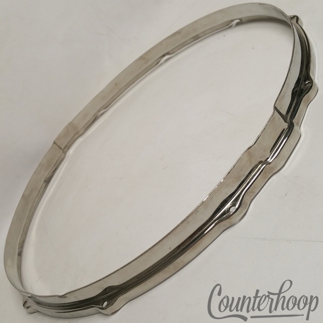 Leedy 16" Snare Drum Resonant Rim/Hoop 10-Lug Nickel Brass NOB USA Vintage 40s* — main photograph
