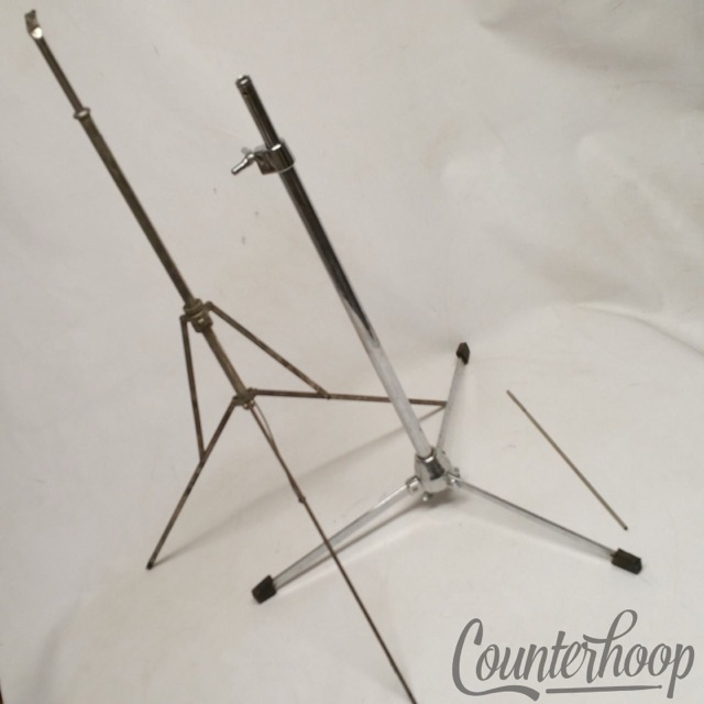 Pearl Vintage 60s Japan Flat-Base Cymbal Stand Tripod Base +Middle Tube +Stand* — main photograph