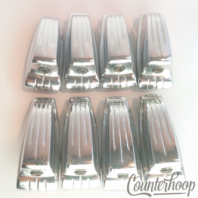 Ludwig 8x Bass Drum/Floor Tom Lugs Vintage Chrome Short Swivel Classic 60s USA* — main photograph