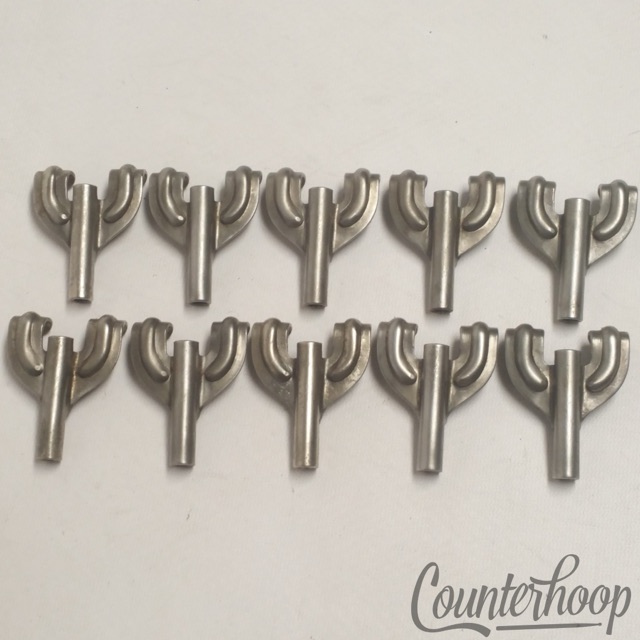 Gretsch 10x Bass Drum Tension T-Rod Claws Nickel Broadkaster Vintage 40s Set USA — main photograph