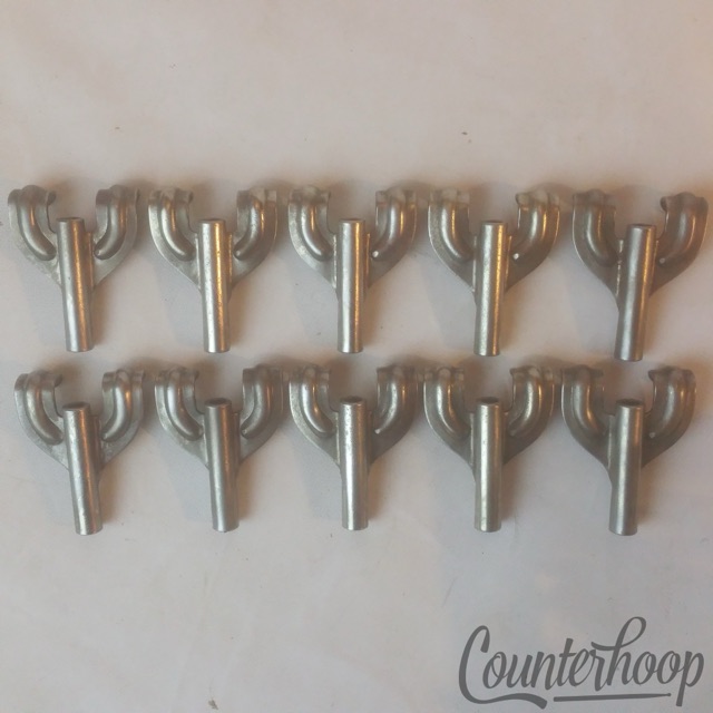 Leedy&Ludwig 10x Bass Drum Tension T-Rod Claws Nickel Vintage 40s Marching Snare — main photograph