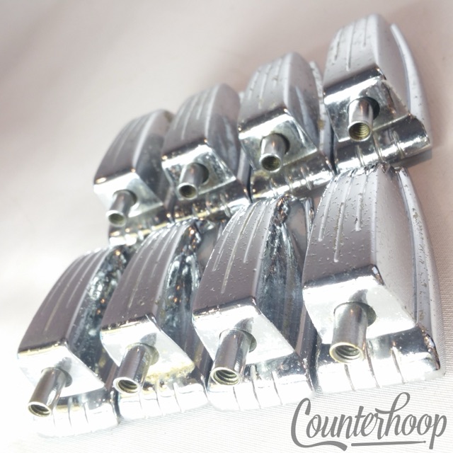 Ludwig 8x Bass Drum/Floor Tom Lugs Vintage Chrome Long Swivel Classic 60s USA — main photograph