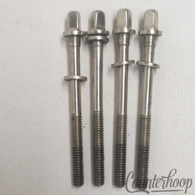 Leedy&Ludwig 4x 2 5/8" Tension T-Rods Floor Tom / Snare Drum Vintage 40s Nickel — main photograph