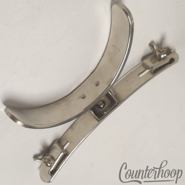 Leedy Marching Snare Drum T-Rod Harness Mount Nickel Vintage 40s USA Elkhart, IN — main photograph
