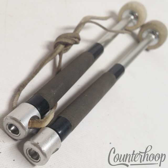 Ludwig 2x 2331 Bass Drum Mallets Marching Aluminum Pair Vintage 70s Percussion — main photograph