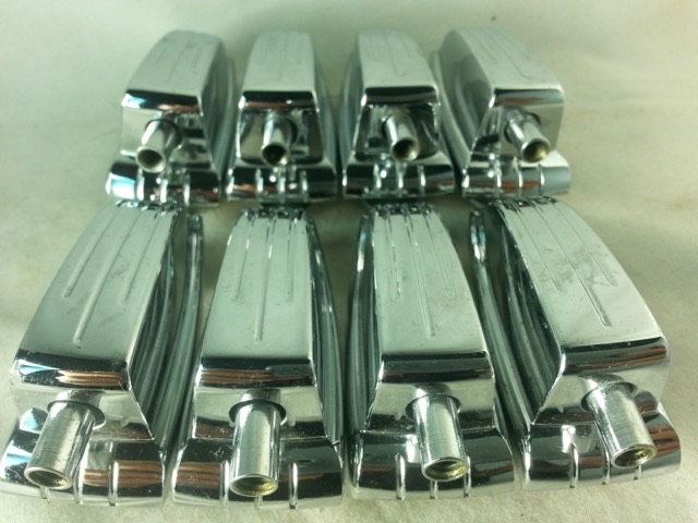 Ludwig 8x Bass Drum/Floor Tom Lugs Vintage Chrome WFL Super Classic 50s VG+* — main photograph