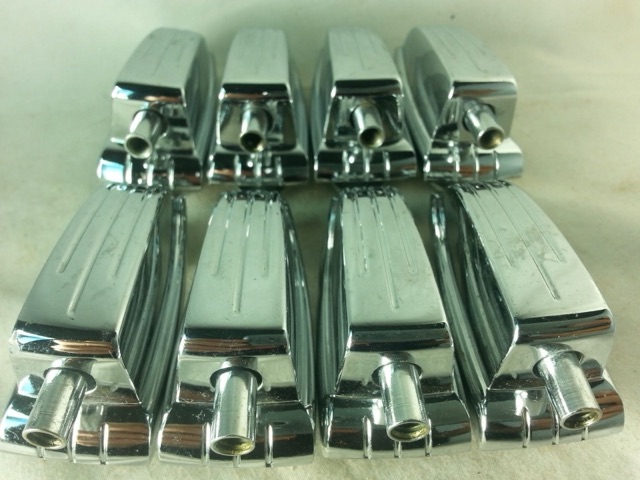 Ludwig 8x Bass Drum/Floor Tom Lugs Vintage Chrome WFL Super Classic 50s VG+* — main photograph