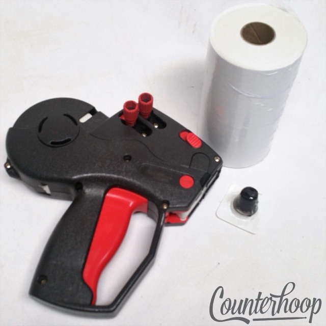 Avery Monarch 1136 Two Line Numeric Price Label Gun w/14,000 Labels & Ink Roller — main photograph