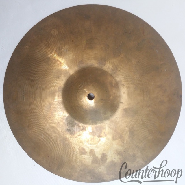 Tosco 14" Hi-Hat Cymbal Medium-Thin 1020g CB700 B8 Bronze Italy Vintage 70s* — main photograph