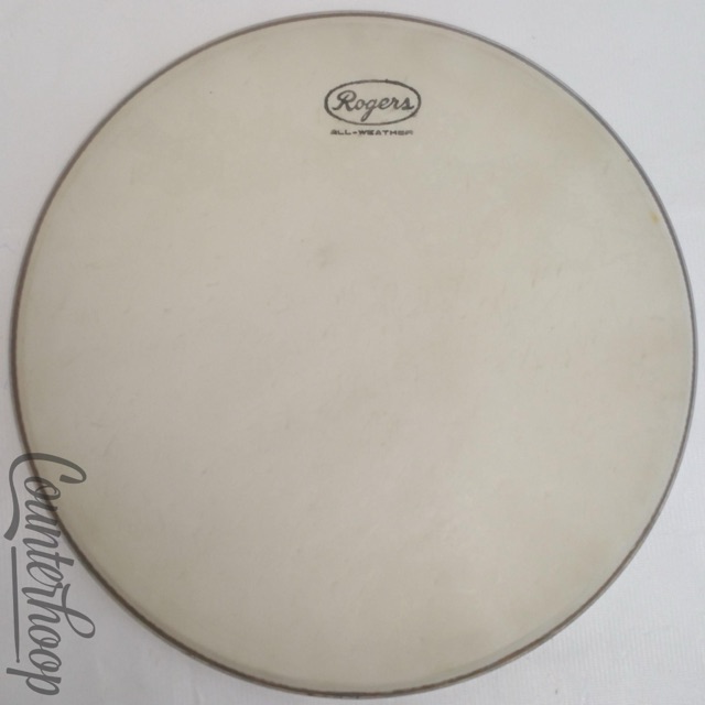 Rogers 13" Tom Drum Head Coated Batter All Weather Script Cleveland Holiday USA — main photograph