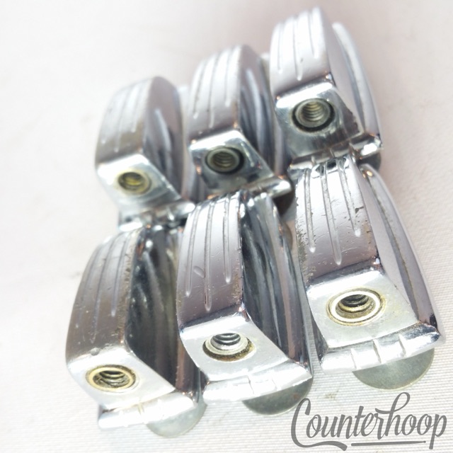 Ludwig 6x Tom/Snare Drum Small Classic Lugs Set Chrome 1 1/4" USA Vintage 80s* — main photograph