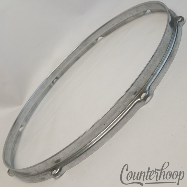 Pearl 15"Tom/Marching Snare Drum Batter Rim/Hoop 8-Lug Vintage 60s Made In Japan — main photograph