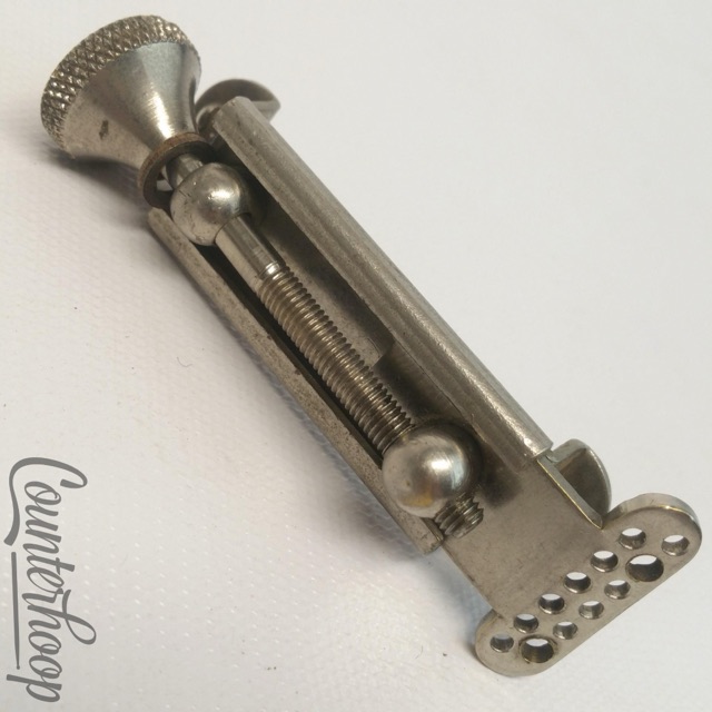 Leedy & Ludwig Snare Drum Strainer Nickel 2 7/16"Marching Parade Vintage 40s USA — main photograph