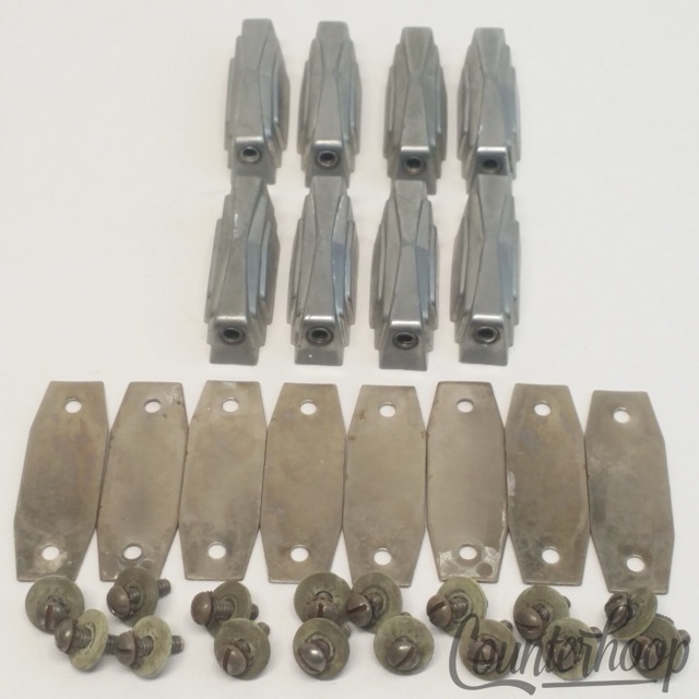 Leedy&Ludwig 8x Nickel Imperial Snare Drum Lugs 2"Vintage 40s Center Double-Side — main photograph