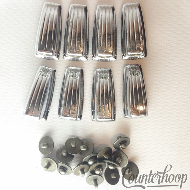 Ludwig 8x Tom/Snare Drum Lugs Chrome Classic Keystone Chicago Set 1 1/4" USA* — main photograph
