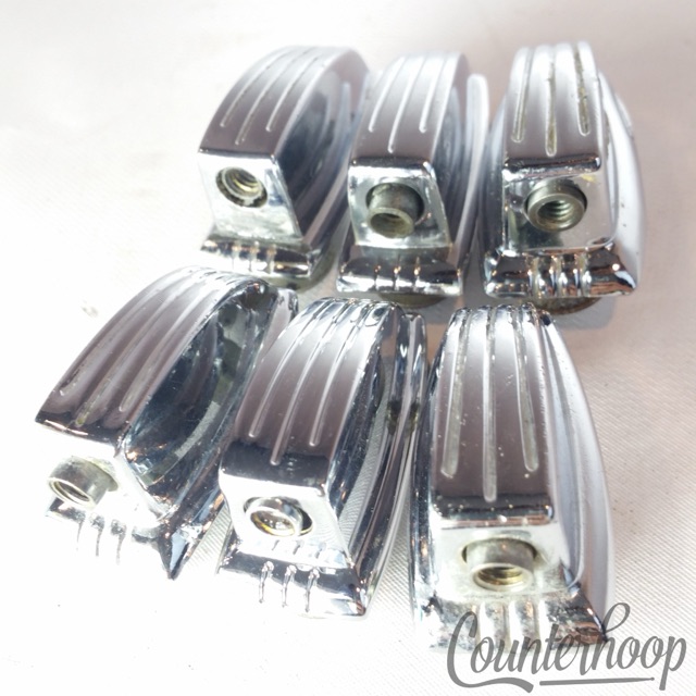 Ludwig 6x Tom/Snare Drum Small Classic Lugs Set Chrome 1 1/4" Vintage 80s USA* — main photograph