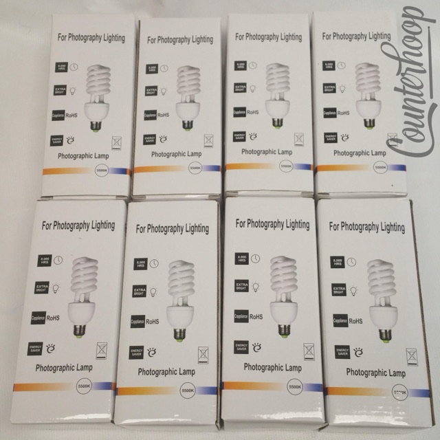 Light Bulbs 8x E27 5500K 45W Photo Studio Video Photography Daylight Lamp N5Z7* — main photograph