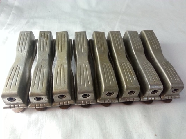 Ludwig WFL 8x Bow-Tie Bass Drum Lugs Nickel 50s/60s Vintage Bowtie Club-Date G* — main photograph