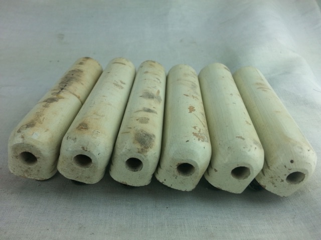Ludwig Victory 6x Wooden Snare Drum Lugs Wood Painted White Vintage WW2 40s* — main photograph