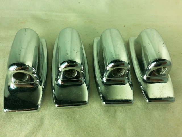 Ludwig 4x Standard Bass Drum Lug Shells 2 3/16" Large Chrome Vintage 60s/70s* — main photograph