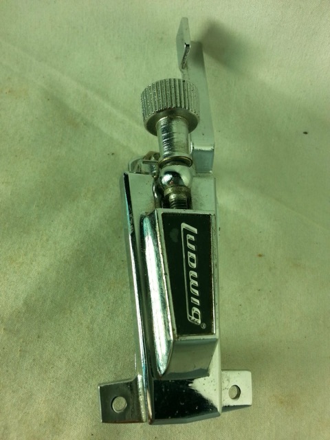 Ludwig P85 Snare Drum Strainer Throw-Off 2 1/2"Vintage Chrome Block Logo 70s VG — main photograph