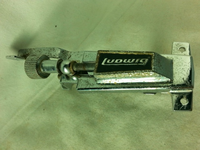 Ludwig P85 Snare Drum Strainer Throw-Off 2 1/2"Vintage Chrome Block Logo 70s G* — main photograph