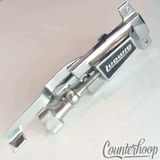 Ludwig P85 Snare Drum Strainer Throw-Off 2 1/2"Vintage Chrome Block Logo 70s EXC — main photograph
