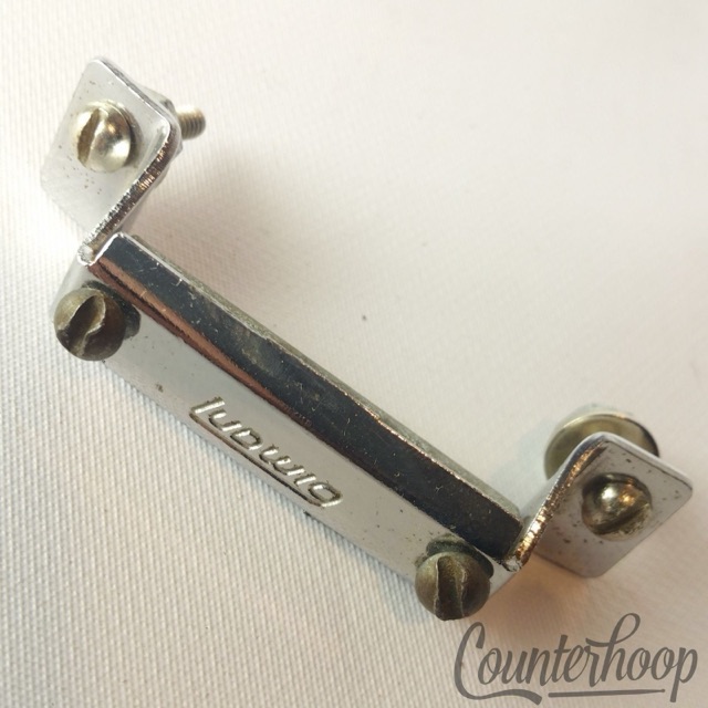 Ludwig Block Logo Butt Plate Snare Drum Hardware Chrome 60s/70s Vintage* — main photograph