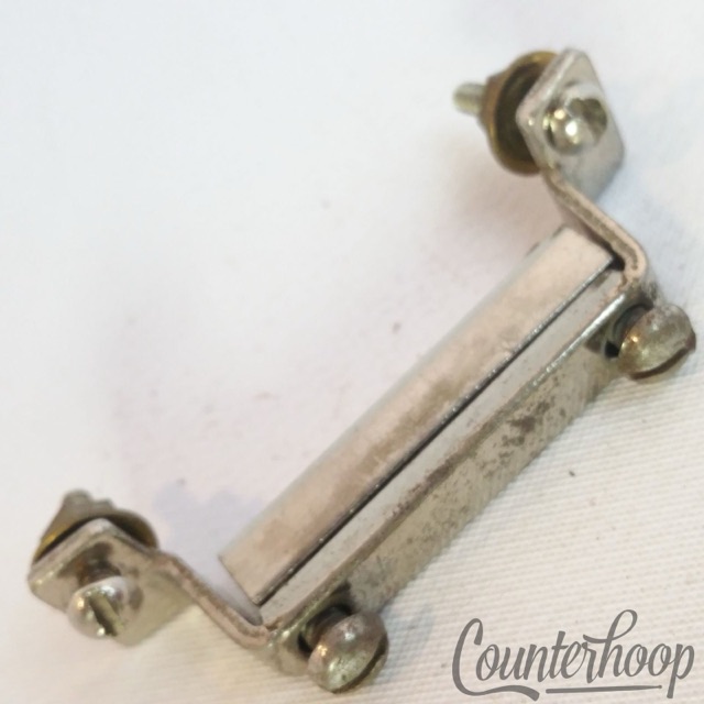 Ludwig Butt Plate Snare Drum Hardware Nickel 1 7/8" Vintage 10s-20s Chicago USA — main photograph