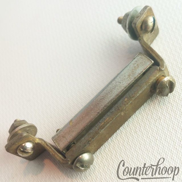 Ludwig Butt Plate Snare Drum Hardware Nickel 1 7/8" Vintage 10s-20s Chicago USA — main photograph