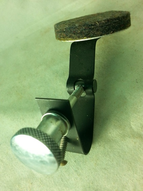 Ludwig Snare Drum Muffler Super/Supra Black Felt Single-Cup Chrome Vintage 50s* — main photograph