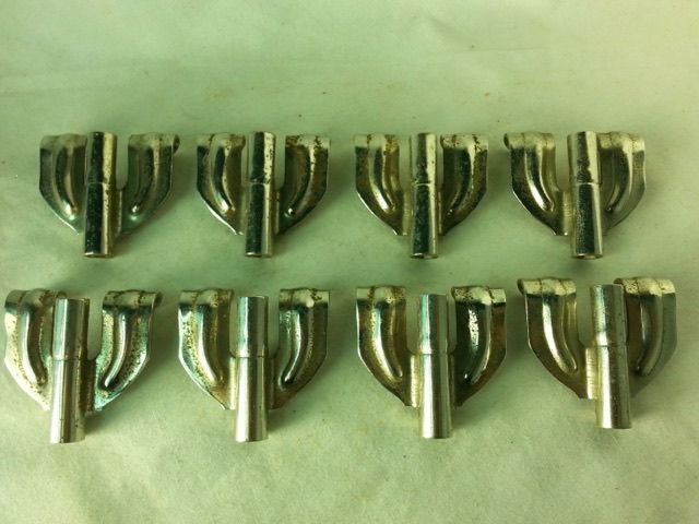 Ludwig 8x Bass Drum Tension Rod Claws Nickel Vintage 20s-30s Classic Hardware* — main photograph