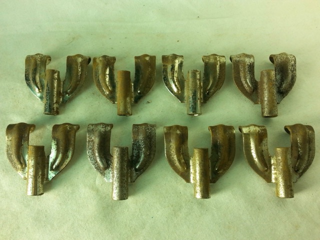 Ludwig 8x Bass Drum Tension Rod Claws Nickel Vintage 20s-30s Classic Hardware G — main photograph