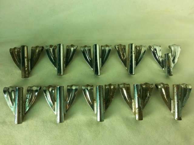 Ludwig 10x Bass Drum Tension Rod Claws Chrome Vintage 60s Super Classic F* — main photograph