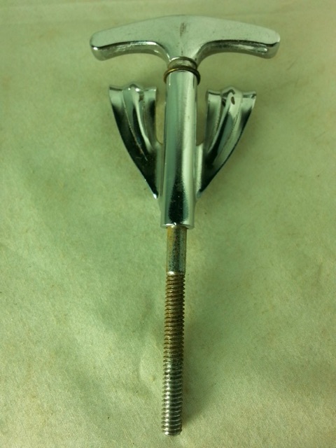 Ludwig 1x Bass Drum Tension T-Rod/Claw Chrome Vintage 60s Super Classic VG+* — main photograph