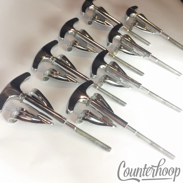 Ludwig 8x Bass Drum Tension T-Rods+Claws Chrome Super Classic Vintage 60s USA* — main photograph