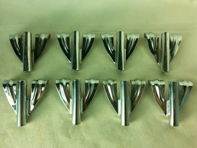 Ludwig 8x Bass Drum Tension Rod Claws Chrome Vintage 60s Super Classic VG* — main photograph