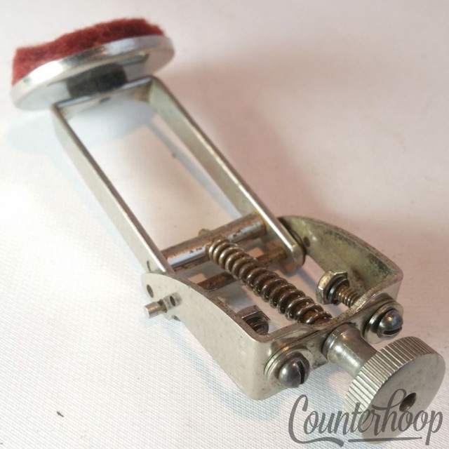 Leedy&Ludwig Muffler Snare/Tom Drum Nickel Long Single-Cup Red Felt 30s-40s USA — main photograph