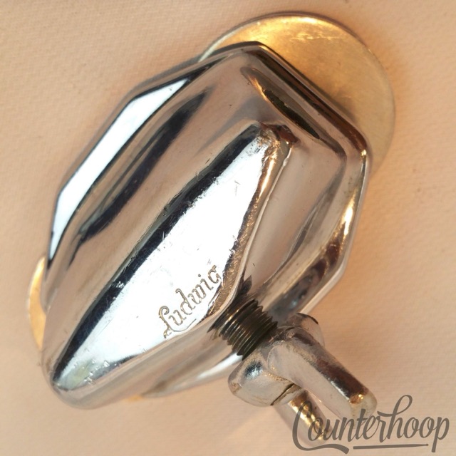 Ludwig Tom Drum/Bass Spur/Cymbal Arm Mount Vintage Chrome Wing-Screw Early 60s* — main photograph