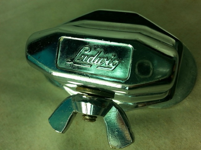 Ludwig Tom Drum / Bass Spur / Cymbal Arm Mount Chrome Wing-Nut Vintage 60s VG+* — main photograph