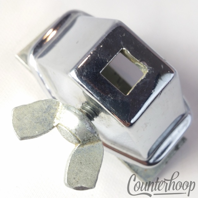 Ludwig Bass Drum L-Spur Mount 3/8" Hole Vintage 70s Curved Square Rod Style USA — main photograph