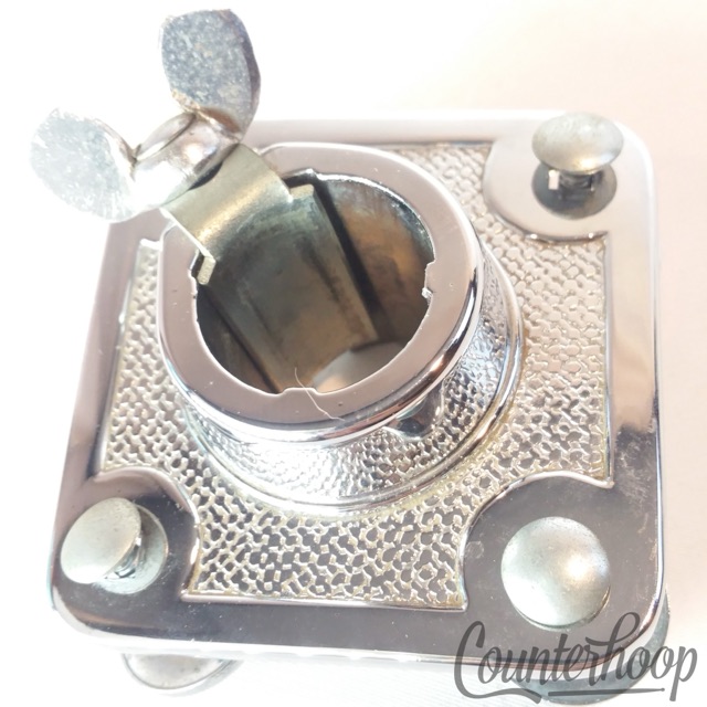 Ludwig Bass Drum Mount Double Tom Drum Post Receiver Classic Chrome Vintage 60s — main photograph