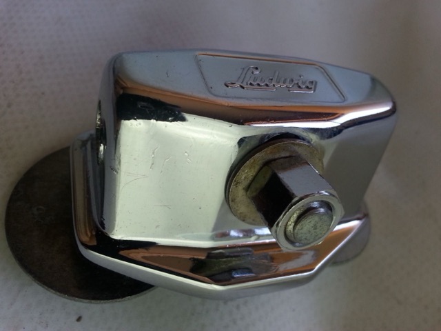 Ludwig Tom Drum / Bass Spur / Cymbal Arm Mount Vintage 60s Chrome Hex-Nut* — main photograph