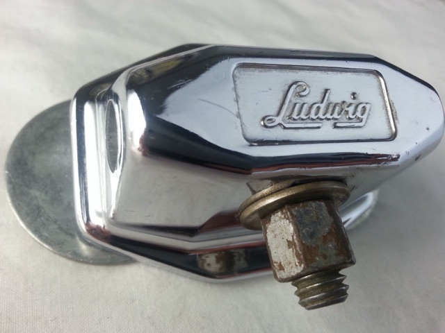Ludwig Tom Drum/Bass Spur/Cymbal Arm Mount Hex-Nut Thick Chrome Vintage 60s-70s — main photograph